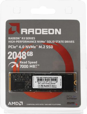 SSD накопитель AMD Radeon R3MP42048G8 2ТБ, M.2 2280, PCIe 4.0 x4