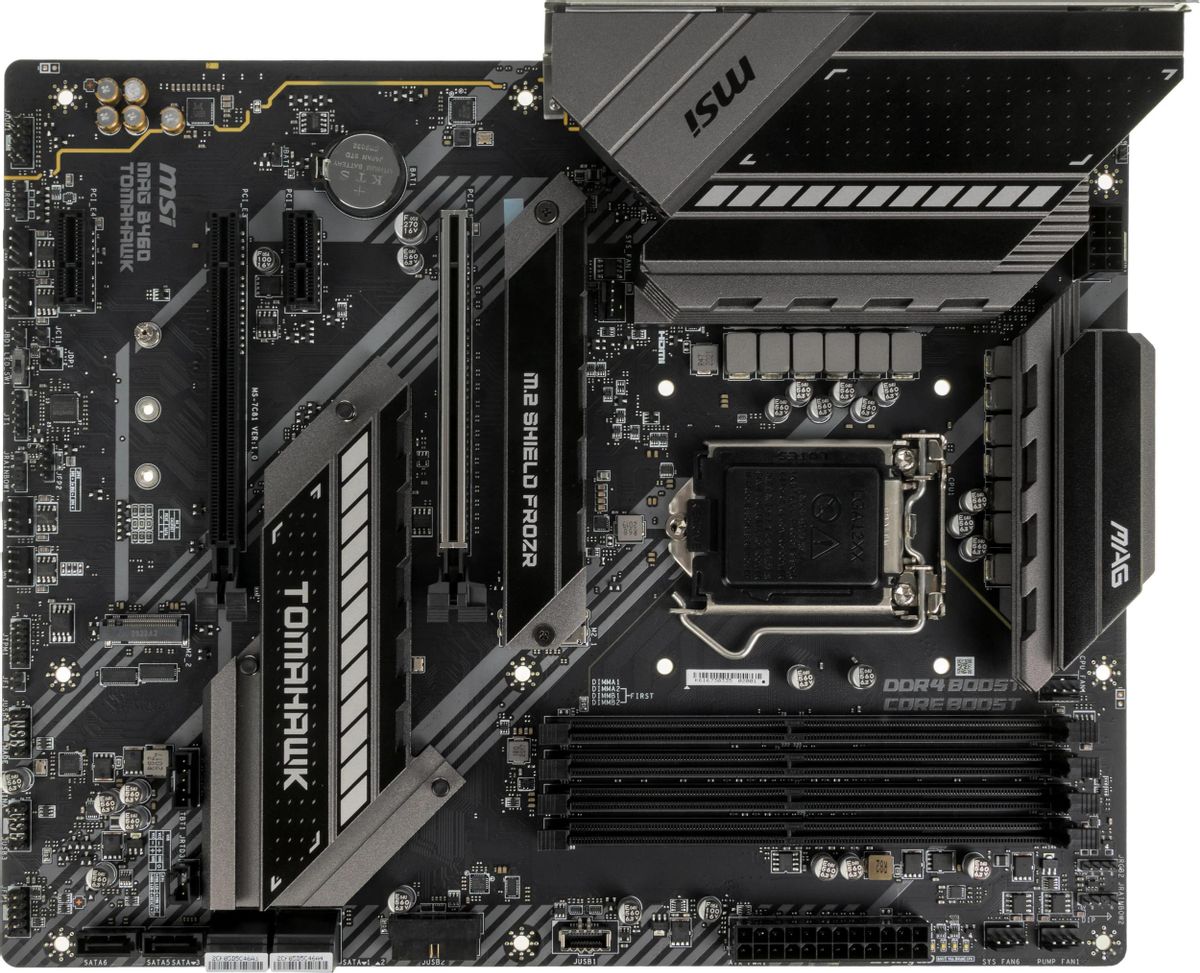 Характеристики Материнская плата MSI MAG B460 TOMAHAWK, LGA 1200, Intel B460,  ATX, Ret (1396928) смотреть в СИТИЛИНК