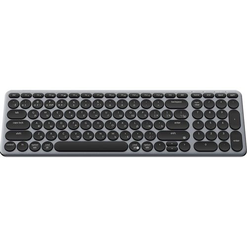 Клавиатура KEYCHRON B4P-K1-RU, беспроводная, USB, Bluetooth/Радиоканал, ножничная, заводское нанесение кириллицы… Клавиатура KEYCHRON B4P-K1-RU, беспроводная, USB, Bluetooth/Радиоканал, ножничная, заводское нанесение кириллицы, темно-серый