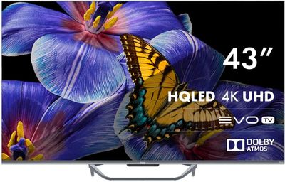 43" Телевизор HAIER Smart TV S4, QLED, 4K Ultra HD, серый, СМАРТ ТВ ...