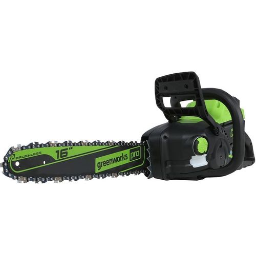 Цепная пила GREENWORKS 2008907UB, аккумуляторная, 60В, 4Ач, без АКБ, с одним аккумулятором