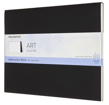 Блокнот Moleskine Art Watercolor,  20л, без разлиновки,  мягкая обложка,  черный [artwbl4]