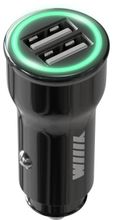 Изображение товара Автомобильное зарядное устройство Wiiix UCC-5-2-01-ANT, 2xUSB-A, 2.4A, черное