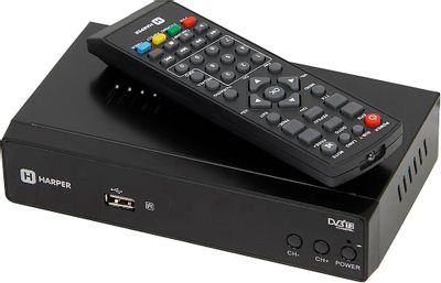 Ресивер DVB-T2 Harper HDT2-5050,  черный
