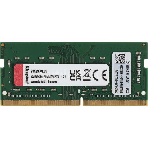 Оперативная память Kingston Valueram KVR32S22S8/8 DDR4 - 1x 8ГБ 3200МГц, для ноутбуков (SO-DIMM), Ret