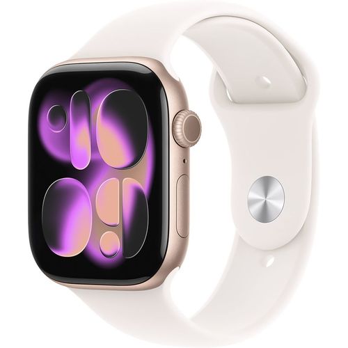 Смарт-часы Apple Watch Series 11 A3333, 46мм, белый/розовое золото