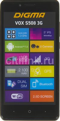 Обзор товара смартфон Digma Vox S508 3G, черный (485742) в интернет ...