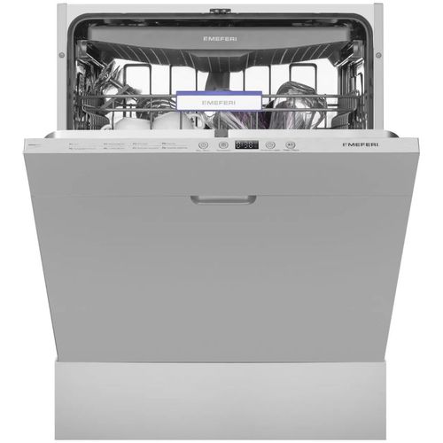Встраиваемая посудомоечная машина MEFERI Power MDW6083, полноразмерная, ширина 59.8см, полновстраиваемая, загрузка 15 комплектов, серебристый