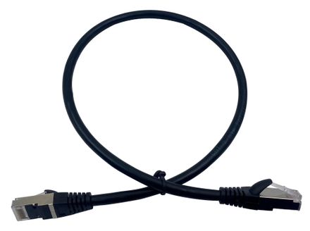 Патч-корд Buro BU-7-0.5M литой (molded), STP, кат.7, 0.5м, 4 пары, 28AWG, алюминий омедненный, многожильный, черный