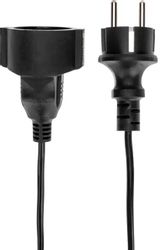 Удлинитель силовой PROCONNECT PROc-Uc, розеток 1шт, 3x0.75 кв.мм, 6A, 20м, ПВС, без катушки, черный