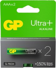 Изображение товара Батарейки GP Ultra Plus Alkaline 24AUPA21-2CRSB2, 2 шт., AAA, щелочные, 1.5V