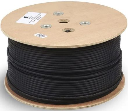 Кабель информационный CABEUS STP-4P-Cat.6a-SOLID-OUT-LSZH-UV, кат.6A, 305м, черный
