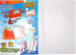 Пленка Deli Super Wings EZ75112, для книги, с липким слоем, набор 10шт, ПП, гладкая, прозрачная, 500х360мм