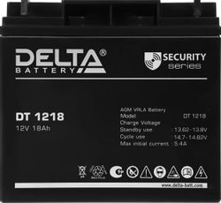 Аккумуляторная батарея Delta DT 1218 для ИБП, 12В, 18Ач(мех.повреждения)