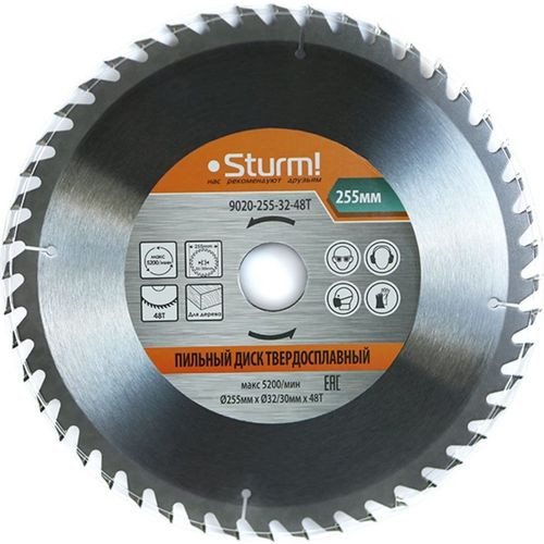 Пильный диск STURM! 9020-255-32-48T, 255мм, 32мм, по дереву