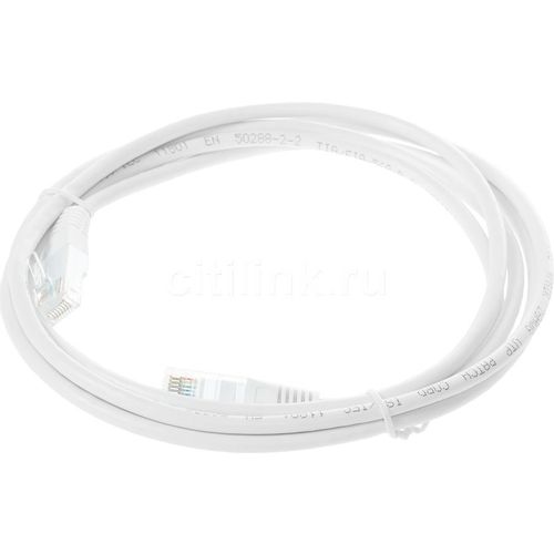 Патч-корд LanMaster вилка RJ-45, вилка RJ-45, кат.5E, ПВХ, 2м, белый [twt-45-45-2.0-wh]