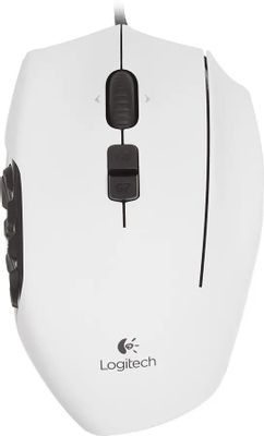 Мышь Logitech G600, игровая, лазерная, проводная, USB, белый [910-003629]
