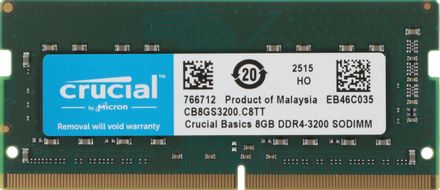 Оперативная память Crucial Basics CB8GS3200 DDR4 - 1x 8ГБ 3200МГц