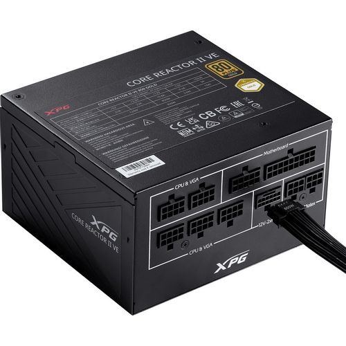 Блок питания XPG Core Reactor II VE 750G, 750Вт, 80 PLUS GOLD, 120мм, черный, retail [corereactoriive750g-bkceu]