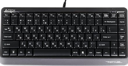 Клавиатура A4TECH Fstyler FK11, проводная, USB, мембранная, черный [fk11 usb (grey)]