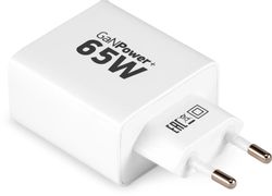 Изображение товара Сетевое зарядное устройство Digma DPW6B,  USB-A,  2xUSB-C, 65Вт, 3.25A, белый [dpw6b5gx12wh]