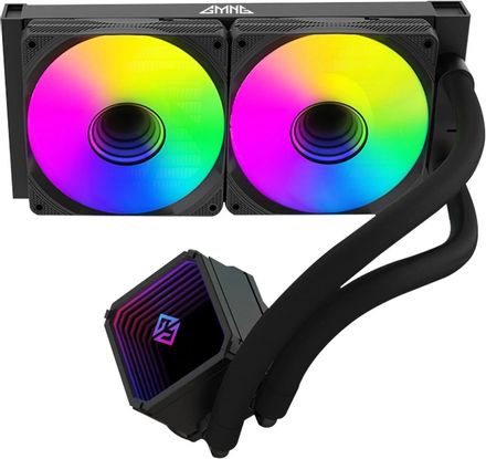 Система водяного охлаждения GMNG GG-LC240ARGB1,  LCD, 4-pin,  ARGB,  120мм,  retail [gg-lc240argb1-bk]