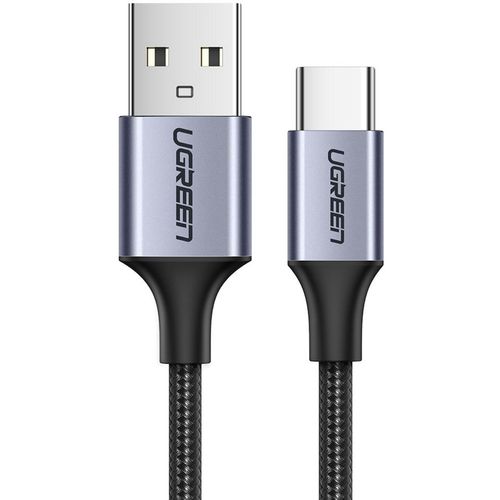 Кабель UGREEN 60128, USB Type-C (m) - USB (m), 2м, 3A, черный