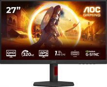 Изображение товара AOC Q27G4SRU игровой монитор 2560x1440 300 Гц IPS HDMI регулируемый черный