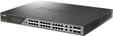 Коммутатор D-Link DSS-200G-28MPP/A1A, настраиваемый, 28 RJ-45, 10/100/1000 Мбит/с