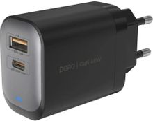Изображение товара Сетевое зарядное устройство PERO ТС28 40Вт USB-A USB-C быстрое зарядное серое