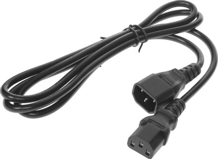 Шнур питания Lanmaster (LAN-PP13/14-1.5-BK) C13-С14 проводник.:3x0.75мм2 1.5м 250В 10А (упак.:1шт) ч