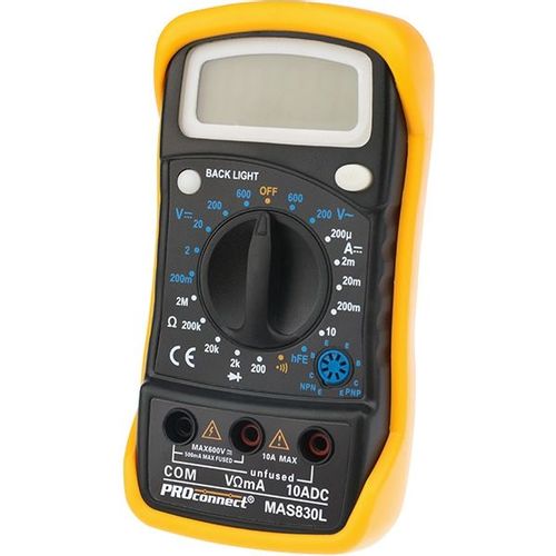 Мультиметр цифровой PROCONNECT MAS830L DT850L, ручной [13-3021]