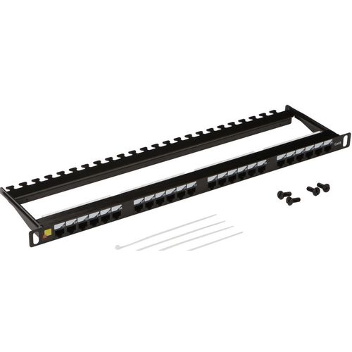 Патч-панель Lanmaster (LAN-PPC24U6) 19" 0.5U 24xRJ45 кат.6 UTP