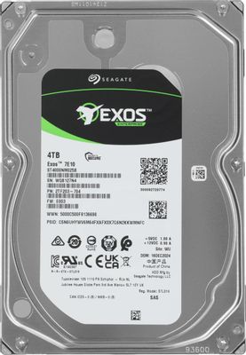 Жесткий диск Seagate Exos 7E10 ST4000NM025B, 4ТБ, HDD, SAS 3.0