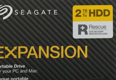 Внешний диск HDD Seagate Expansion Portable STKM2000400, 2ТБ, черный ...