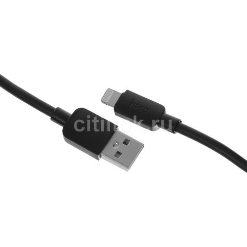 Кабель Hoco X96 Hyper iP, Lightning (m) - USB (m), 1м, 2.4A, черный