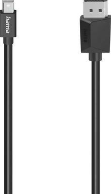 Кабель Display Port HAMA H-200710,  miniDisplayPort (m) (прямой) -  DisplayPort (m) (прямой),  1.5м,  коробка,  черный [00200710]