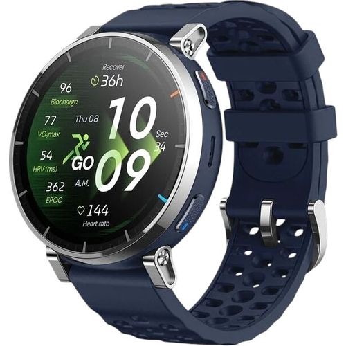 Смарт-часы AMAZFIT Active 3 Premium A2559, 45мм, 1.32", синий/темно-синий