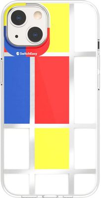 Чехол (клип-кейс)  SwitchEasy Artist Mondrian, для Apple iPhone 13, противоударный, разноцветный [gs-103-208-208-129]