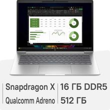 Изображение товара Ноутбук HP ProBook 4 G1q 14 IPS Qualcomm Snapdragon Windows 11 Pro серебристый