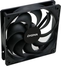 Вентилятор Digma DFAN-120-9 120мм, 3-pin, от БП:4-pin (Molex), 1200об/мин, 23дБ