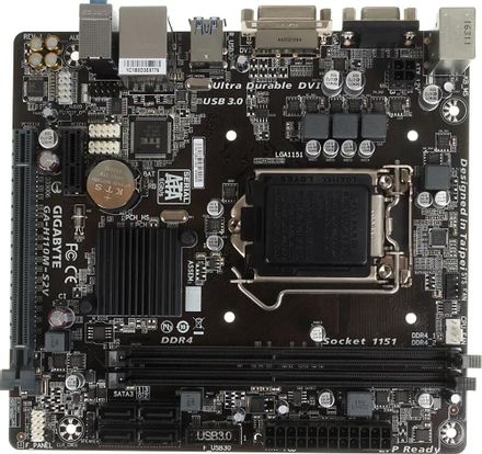 Материнская плата Gigabyte GA-H110M-S2V, LGA 1151, Intel H110, mATX, Ret