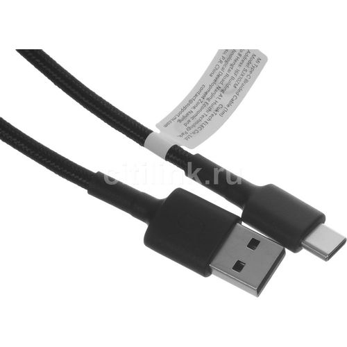 Кабель Xiaomi Mi Braided, USB Type-C (m) - USB (m), 1м, черный [sjv4109gl]