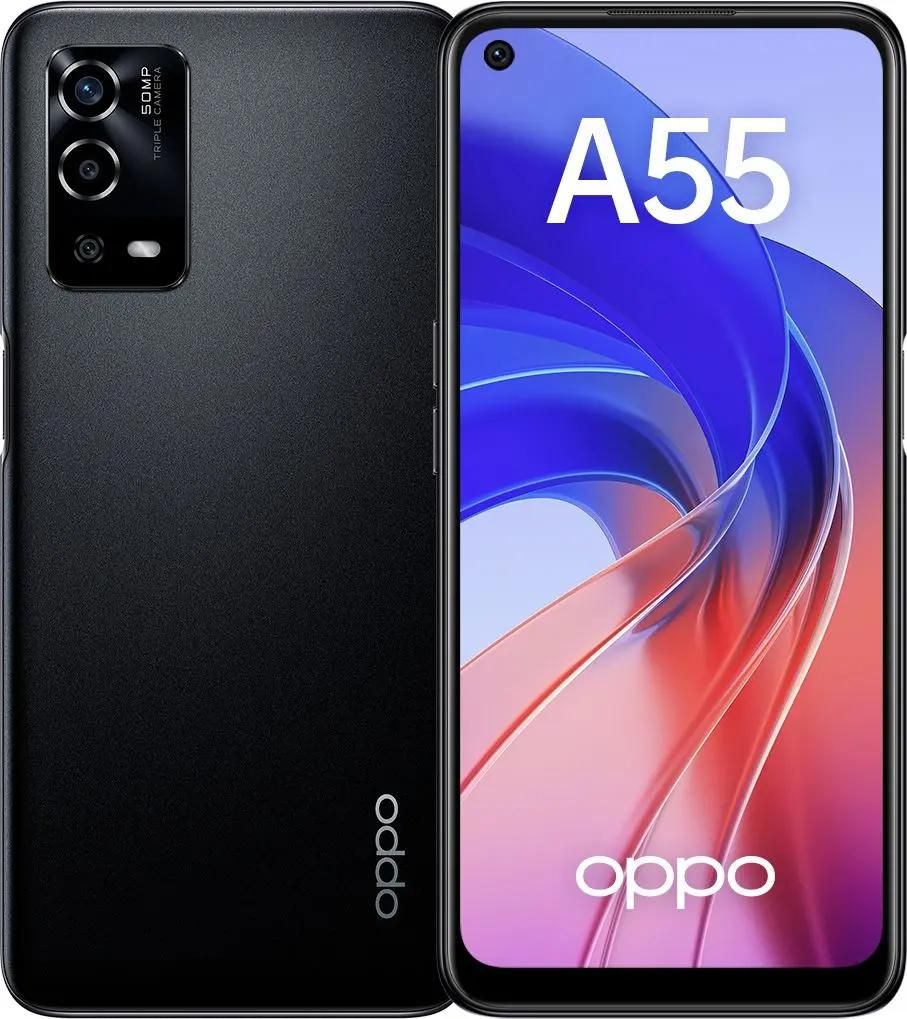 Характеристики Смартфон OPPO A55 4/128Gb, 5999166, черный (1867938)  смотреть в СИТИЛИНК