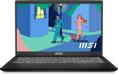Ноутбук MSI Modern 15 B12HW-002XRU 9S7-15H212-002, 15.6", IPS, Intel Core i5 1235U 1.3ГГц, 10-ядерный, 8ГБ DDR4, 512ГБ SSD,  Intel Arc  A370M - 4 ГБ, Free DOS, черный