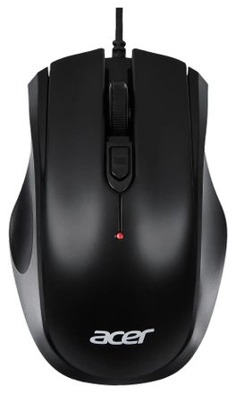 Мышь проводная Acer OMW020, оптическая, USB, 1600dpi, черный [zl.mceee.004]