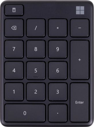Числовой блок Microsoft Number pad,  беспроводная, без русского алфавита,  черный [23o-00006]