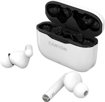 Наушники Canyon TWS-3, Bluetooth, внутриканальные, белый/черный [cne ...