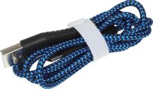Изображение товара Кабель BORASCO Fishbone USB Type-C (m) - USB (m), 1м, синий, в оплетке