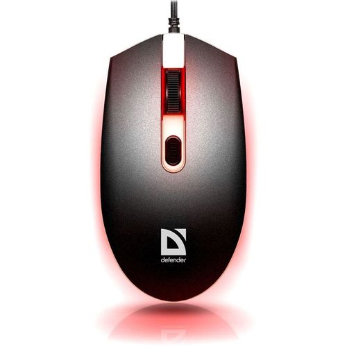 Мышь проводная Defender Dot MB-986, игровая, оптическая, USB, 1600dpi, черный [52986]